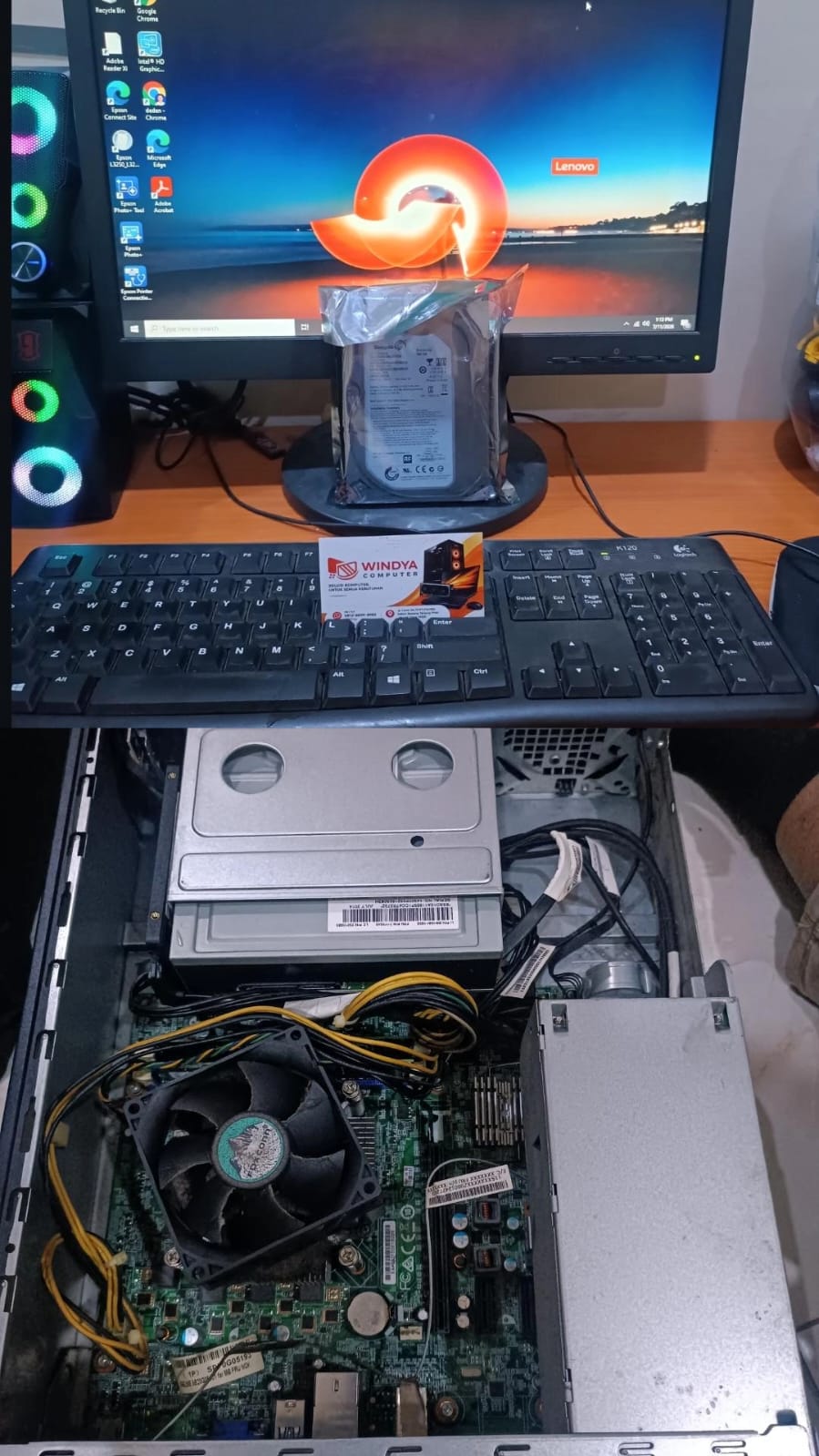 Service Maintenance Cleaning, Pergantian HDD PC Kantor