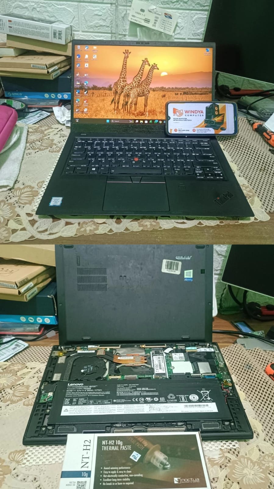 Service maintenance perawatan laptop Lenovo Thinkpad X1 Carbon