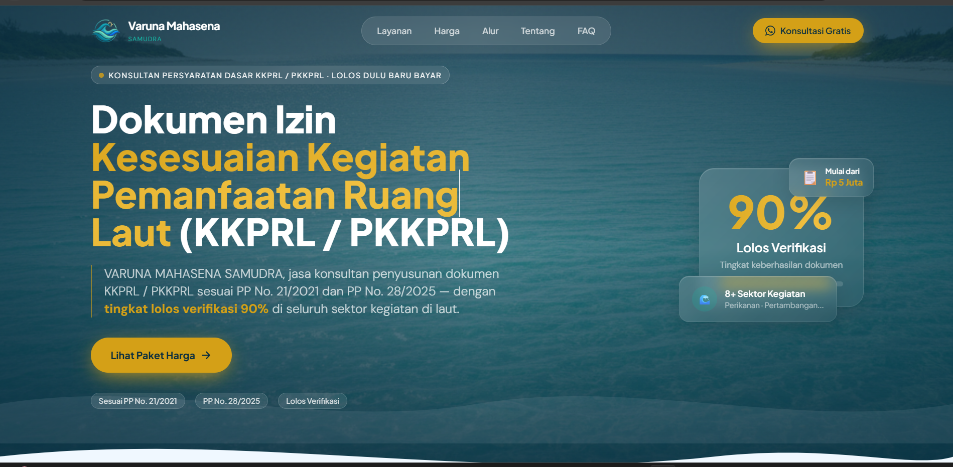 Website Company Profile dan Layanan Konsultan KKPRL