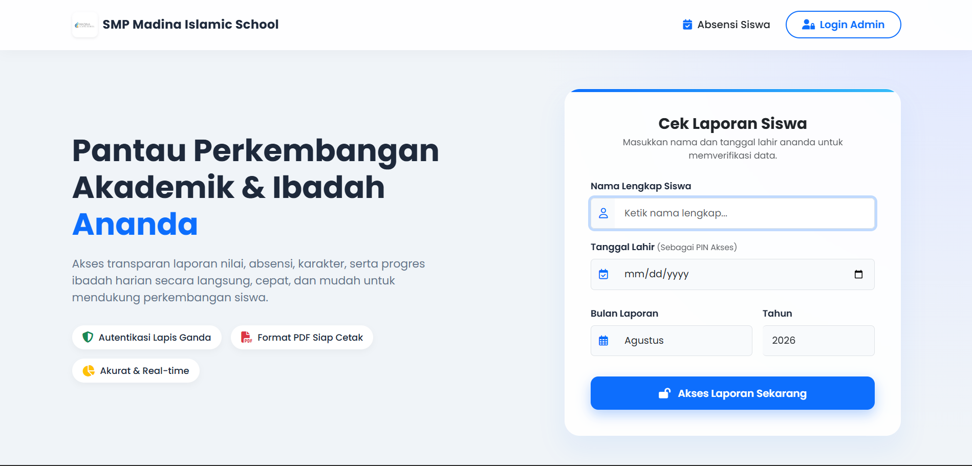 Sistem Informasi Absensi dan Monthly Report 8D