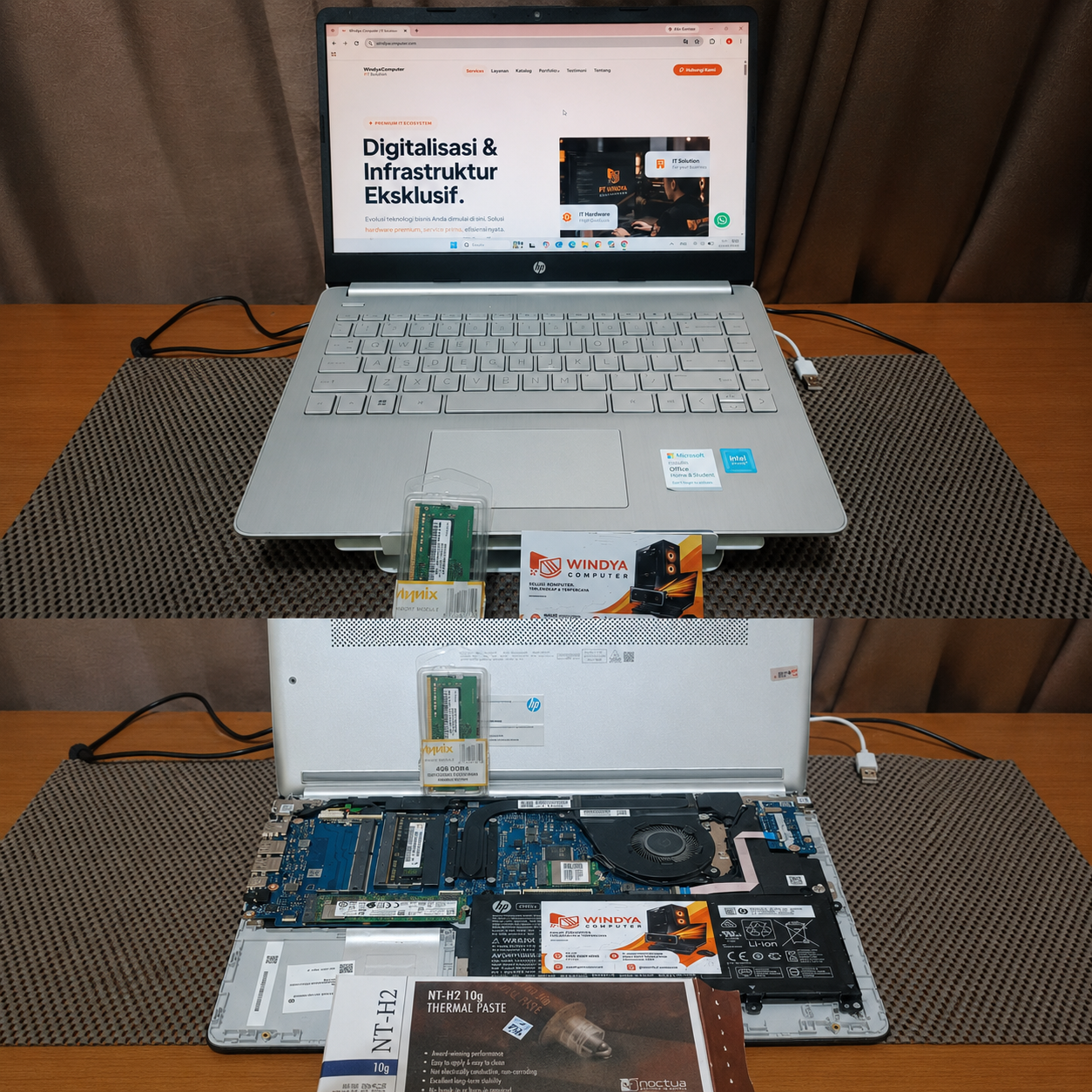 SERVICE MAINTENANCE DAN UPGRADE MEMORY LAPTOP HP 14s-DQ2450 SERIES