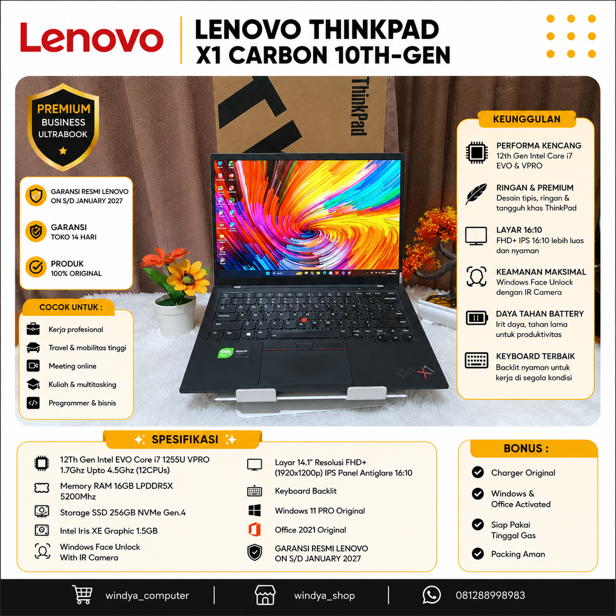 LENOVO THINKPAD X1 CARBON 10TH-GEN